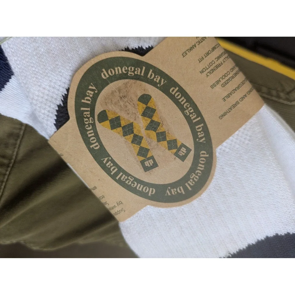 NEW Donegal Bay Crew Socks Men's OSFM White BYU Cougars Collegiate Athletic